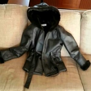 PELLE leather coat
